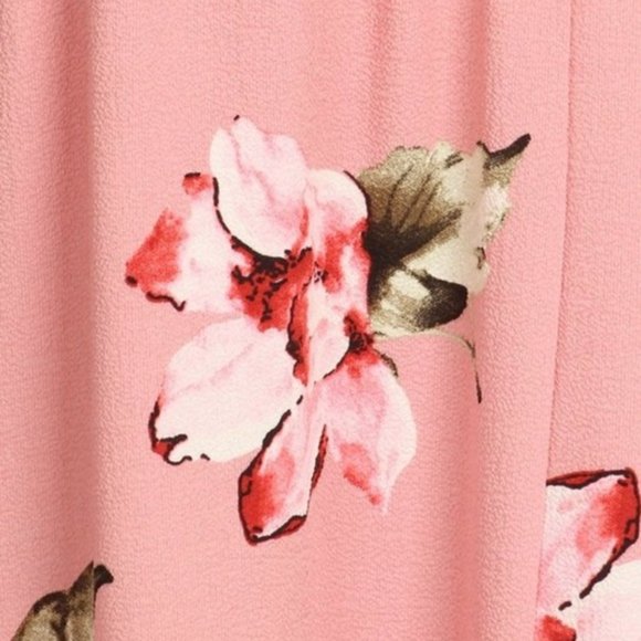 MAXI FLORAL PINK FLORAL DRESS - Picture 4 of 4